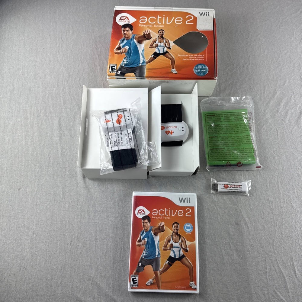EA Sports Active 2 Personal Trainer Nintendo Wii Heart Rate Monitor New Open Box